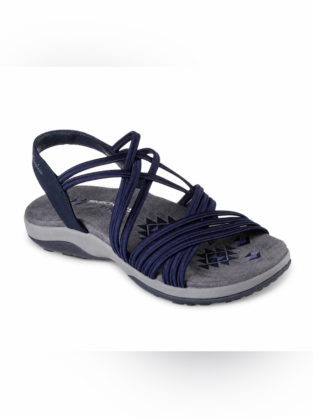 Skechers Reggae Slim Forget Me Knot Slingback Sandal, Sz 7 Strappy Comfy Light